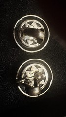 vintage Guglielmo Cini Sterling earrings clip on COMPASS yes they are compesses