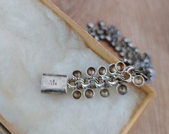 Vintage Hermann Siersbol Denmark 830S Silver Bismarck Bead Bracelet Earrings Set