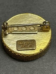 Vintage Rare Maximal Art Fashion M Letter Small Crown Brooch Pin