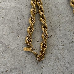 Vintage MONET signed twisted rope chain necklace classic every day style