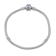 Pandora Moments Barrel Clasp Snake Chain Sterling Silver 925 Bracelet 7.5″