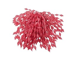 Pink Plastic Waterfall Bead Brooch Pom-Pom Style Pin J709