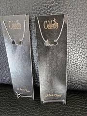 Vintage Celebrity NY Silver Tone Necklace 15″ Lot of 2 New Old Stock
