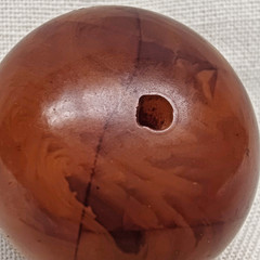 Antique Butterscotch Amber Swirl Bakelite Bead Single 37 Grams 40mm Prayer ???