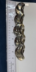 Vintage Modernist Statement Necklace Silver Tone Mirror Finish Chunky Collar