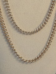 Versatile Vintage 1980s Classic 54″ Silver-Tone 5mm Curb Link Chain Necklace