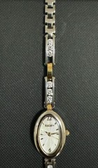 Vintage Elgin Thin Bracelet With 12 Stones Luxury Women’s Watch.