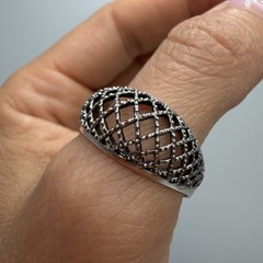 Vintage 925 Sterling Silver Filigree Statement Ring Women’s Size 12.5 Large