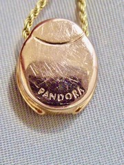 RETIRED VINTAGE PANDORA STERLING PINK ENAMEL CZ LADY BUG NECKLACE 20″ ALE