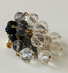 Vintage West Germany Bead Jewelry Waterfall Cluster Cascading Brooch Pin