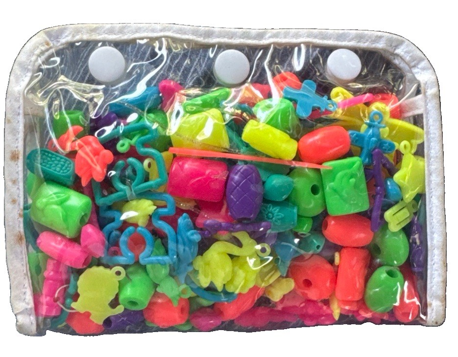 Y2K Vintage Plastic Bracelet Making Bead Bag Charms