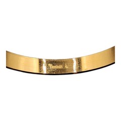 Crown Trifari Brushed Gold Trifarium Bangle Bracelet Size 8 Vintage Jewelry