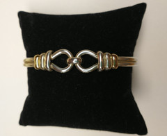 Leonore Doskow Sterling and 14kt Gold Bracelet ~ 6.5″