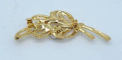 elegant Vintage style Gold Tone fake pearl & crystal fashion jewelry Brooch/pin