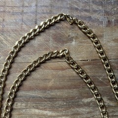Monet Flapper Length Necklace Gold Tone Textured Rope Chain 54” Signed Vintage