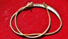 14k multi tone gold necklace Italian 16.0″ link chain vintage handmade 7.6gr