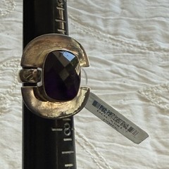 NWT PTI JTV 925 Sterling Silver PURPLE African Amethyst Statement Ring India 11g