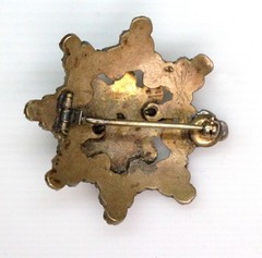 Vintage Antique Bohemian Garnet Star Cluster Brooch Pin