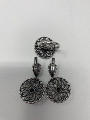 Vintage USSR 585 14k Gold & 875 Fine Silver Jewelry Set Ring & Earrings Video