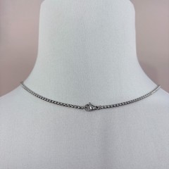 Vintage Bronze Gecko Pendant Box Chain Necklace