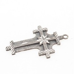 One of A Kind 925 Sterling Silver Vintage Cross Oxidized Charm Pendant