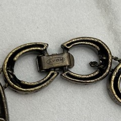 Vintage Avon Lucky Slider Charm Bracelet Hoseshoe Clover Heart Star Good Luck