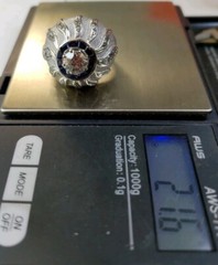 Art DECO Rising Sun 14k Gold 2.2 to 2.60TCW(.99 to 1.10ct Center SI3/I1-H) Ring