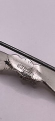 Teka Theodor Klotz Old Art Nouveau 835 Silver Bow Brooch Pin Engraving Handmade