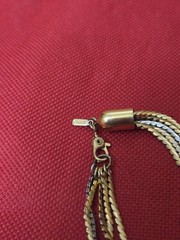 Vintage Silver And Gold Tone Multi Chain Bracelet 8″ Long