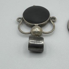 925 Sterling Silver And Black Onyx Pendant
