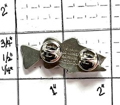 1988 GG HARRIS Fine Pewter Largemouth Bass Lapel / Hat Pin Back pinback #88-3