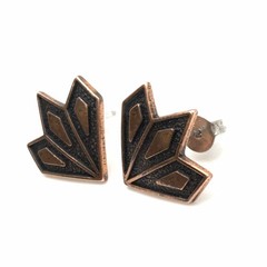 Vintage WHEELER MFG Copper Southwestern Arrow Stud Post Earrings 2.2g #85