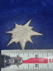 Vintage Jomaz Pavé Rhinestone Supernova Starburst Brooch Pin