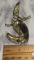 Vintage Toucan Bird Rhinestone Gold Tone Enamel Brooch Pin Gar5-23