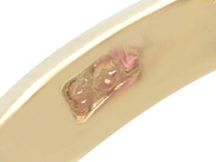 Vintage 19.84Ct Amethyst and 0.24Ct Diamond 9k Yellow Gold Dress Ring