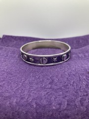 JH Breakell & Co Sun and Moon Silver Bangle Bracelet Vintage