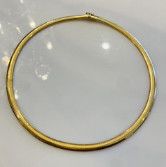 Stunning Vintage 14k Gold Omega Necklace Collar 17.75″ 39 grams