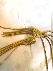 Vintage Christian Dior 5-strand gold-tone chain necklace/ belt