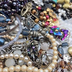 Vtg Now Craft Junk Jewelry Lot Almost 6 Lbs Unique Fun Mix Tangled DIY Repurpose