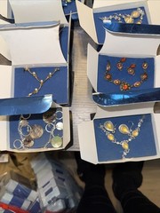 30- New In Box Vintage Avon jewelry Earrings Necklaces Bracelets Rings Pins
