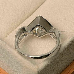 2Ct Round Cut Lab-Created Diamond Solitaire Wedding 14Ct White Gold Finish Ring