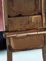 Victorian Buckle Bracelet Signed MARSH Pat Applied For. 2 In. By 2 1/2 In.