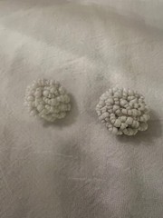 vintage clip earrings beaded bundle, no name brand, cute