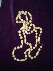 FOSSIL BEAD NECKLACE / Extra Long 60″ / Custom Beads