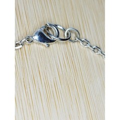Vintage Avon Nina Ricci Necklace Silver Tone Blue Cabochon Rhinestone Pendant 16