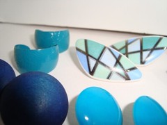 Lot of Vintage 1980’s 1990’s Pierced Earrings Women’s Jewelry Retro Blue