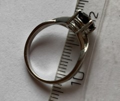 Vintage ring sterling silver 925 Size 7 Weight 2.05 g. Smoky quartz.