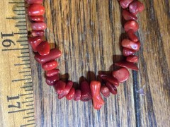 Antique Hand Knotted Red Coral Necklace