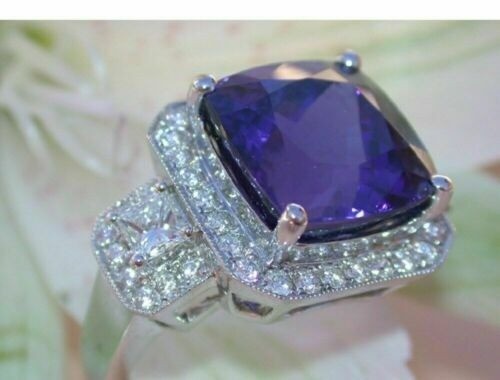 Natural Sapphire 5.10 Ct Art Deco Vintage Wedding Ring 925 Sterling Silver
