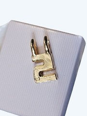 Avon Vtg 1990 Gold-Tone Add an Initial Charm With Rhinestones Unused In Box